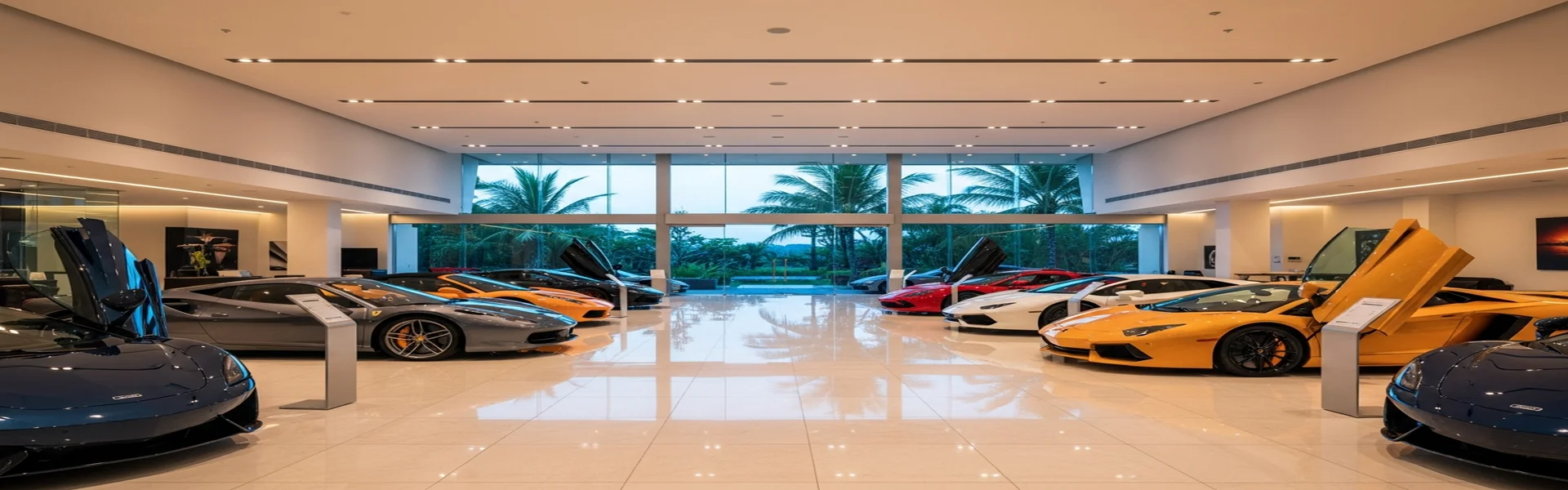 Bali Luxury Car Rental showroom - premium exotic car collection